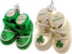 BABY FIRST CHRISTMAS ORNAMENT SET OF 2